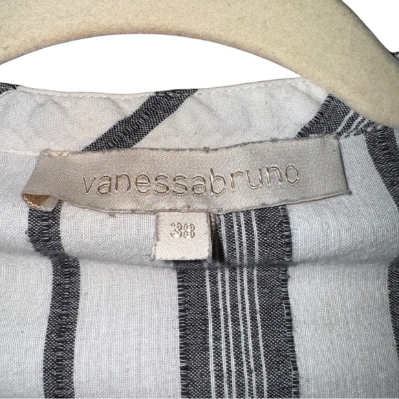 VANESSA BRUNO Blue Stripe 100% Cotton Button-Up Shirt EU 38 US Size M/6 - Picture 11 of 13